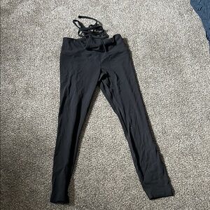 lululemon Black Leggings with cross tie detail